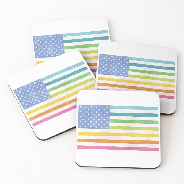 Item preview, American Flag Pastel Rainbow designed and sold by Chris Starr.