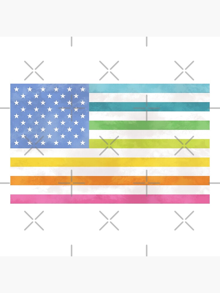 &ldquo;American Flag Pastel Rainbow&rdquo; Poster for Sale by thisis2hard | Redbubble