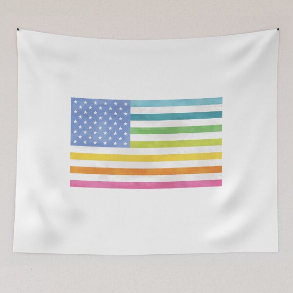 Item preview, American Flag Pastel Rainbow designed and sold by Chris Starr.
