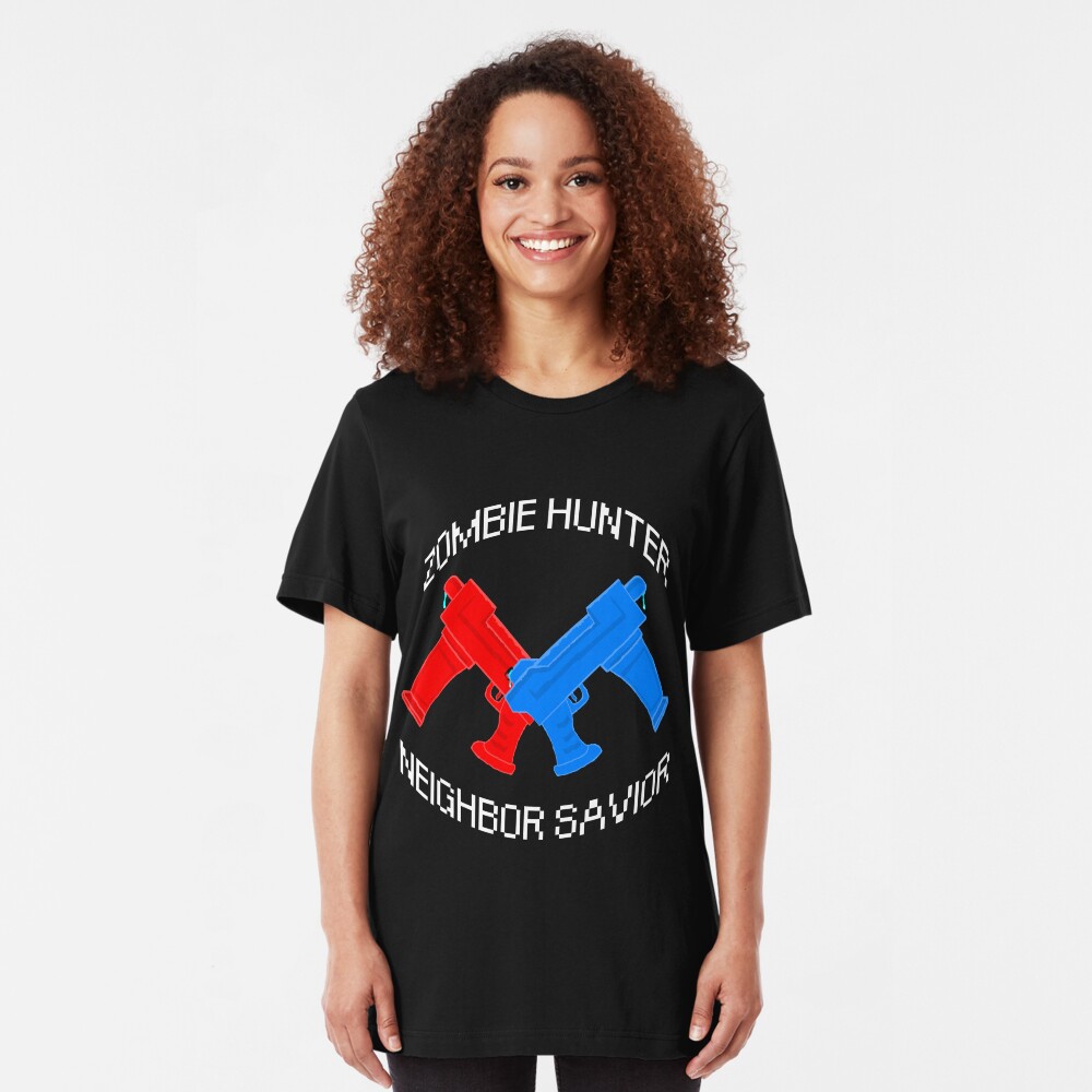 Zombie Hunter - Neighbor Savior Slim Fit T-Shirt