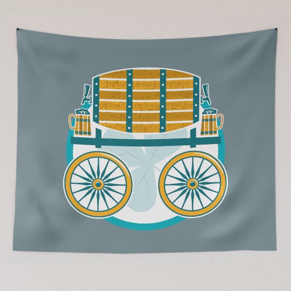 Item preview, Craft Beer Cask on Antique Wooden Cart designed and sold by DKdesigns27.