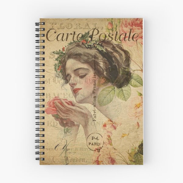Item preview, Parisienne Angel Vintage Postcard Carte Postale Floral Shabby Chic Seasons designed and sold by WizardsWorld.