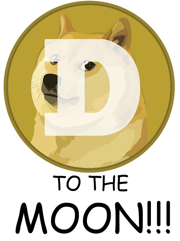 "Dogecoin To The Moon!!!" Art Prints by Tombe-Stone ...