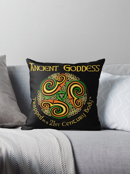 Item preview, Celtic Spiral Yellow with Ancient Goddess Slogan designed and sold by Karen O'Maxfield.