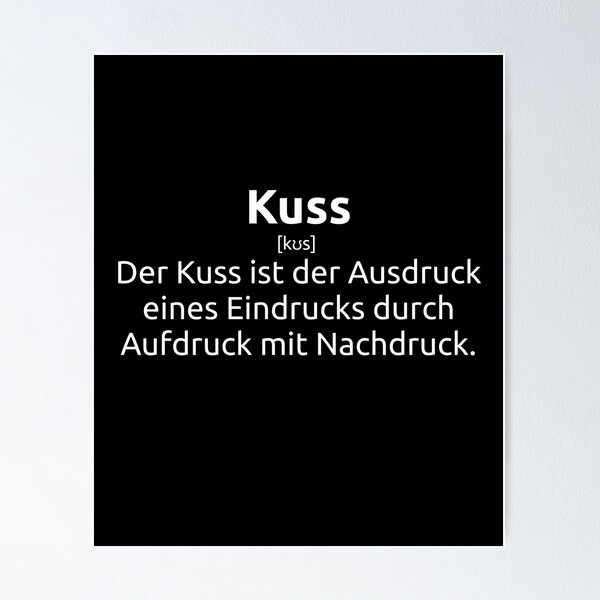 Artikel-Vorschau von Kuss Definition mit Lautschrift, designt und verkauft von mederDESIGNS.