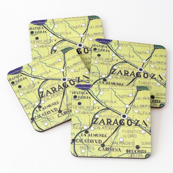Item preview, MAPS - ZARAGOZA - TILED - SPAIN - YELLOW - DECORATION - PUZZLE  designed and sold by Tropical Blood.