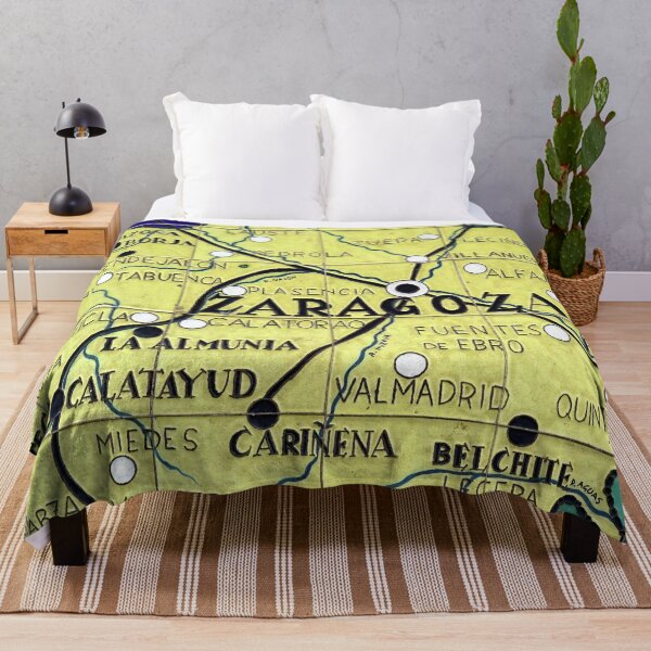Item preview, MAPS - ZARAGOZA - TILED - SPAIN - YELLOW - DECORATION - PUZZLE  designed and sold by Tropical Blood.