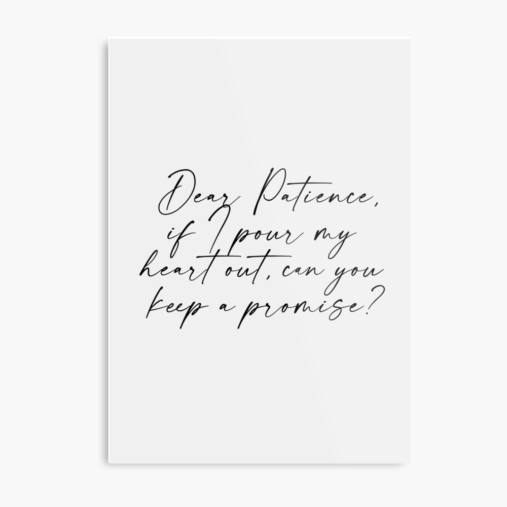 niall horan dear patience lyrics print Poster for Sale by Graph