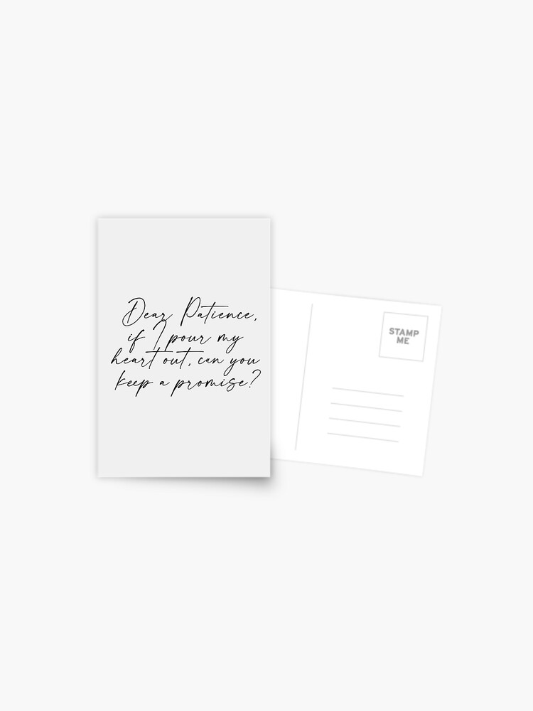 Niall Horan Dear Patience Lyrics Print Wall Decor 