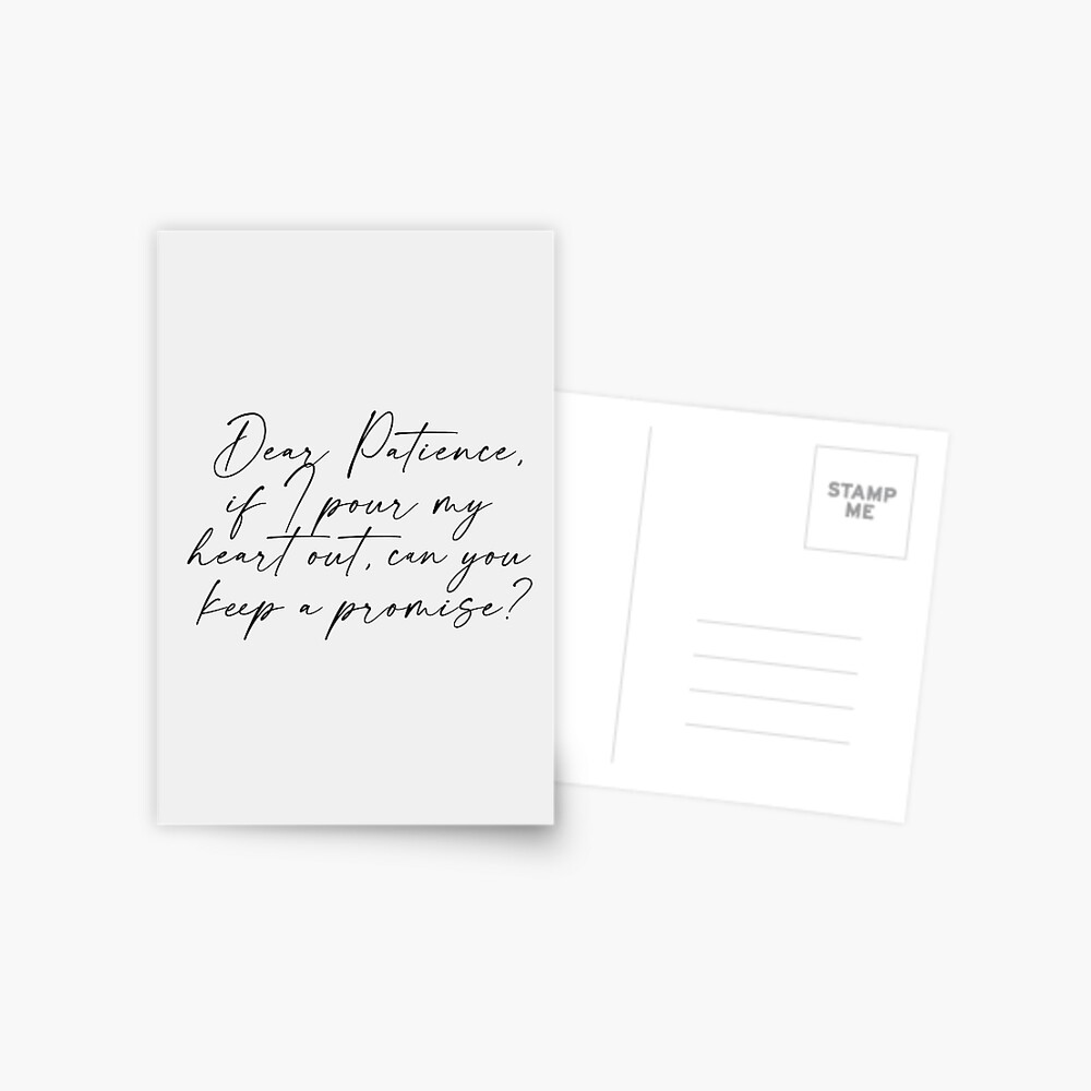 niall horan dear patience lyrics print Poster for Sale by Graph