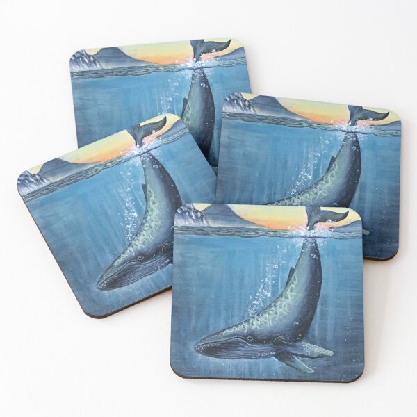 Item preview, Humpback whale underwater painting designed and sold by Milanicole.