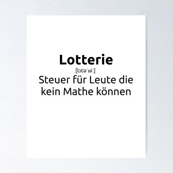 Artikel-Vorschau von Lotterie Steuer Mathe Spruch, designt und verkauft von mederDESIGNS.