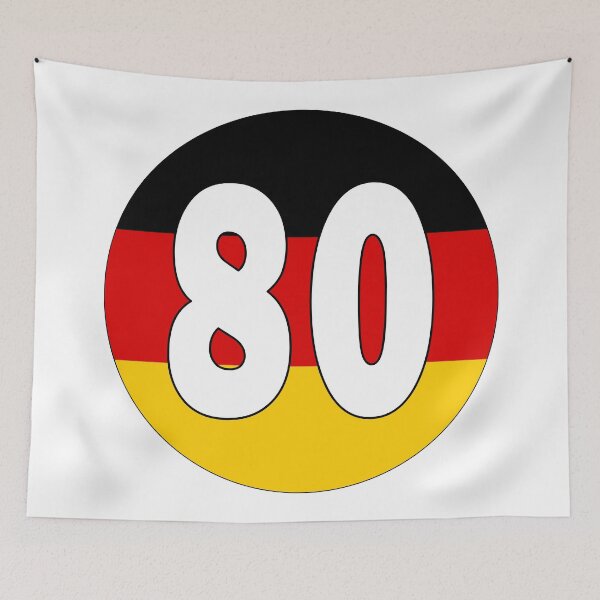 Item preview, Number 80 with Germany flag on the background designed and sold by AllShirts21.
