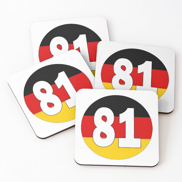 Item preview, Number 81 with Germany flag on the background designed and sold by AllShirts21.