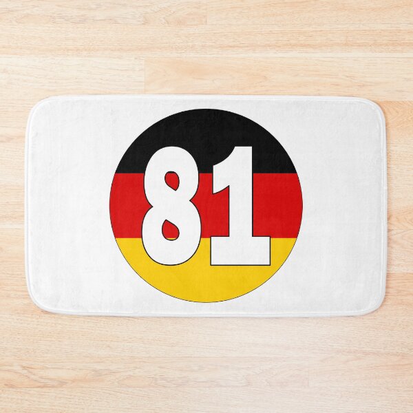 Item preview, Number 81 with Germany flag on the background designed and sold by AllShirts21.
