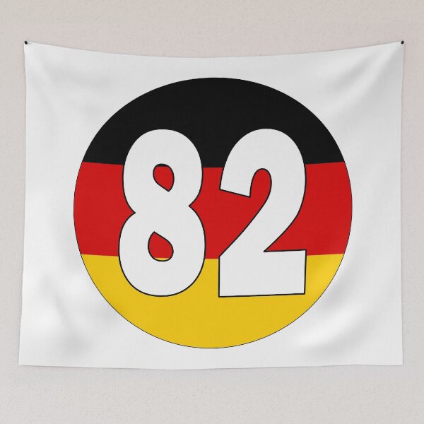 Item preview, Number 82 with Germany flag on the background designed and sold by AllShirts21.