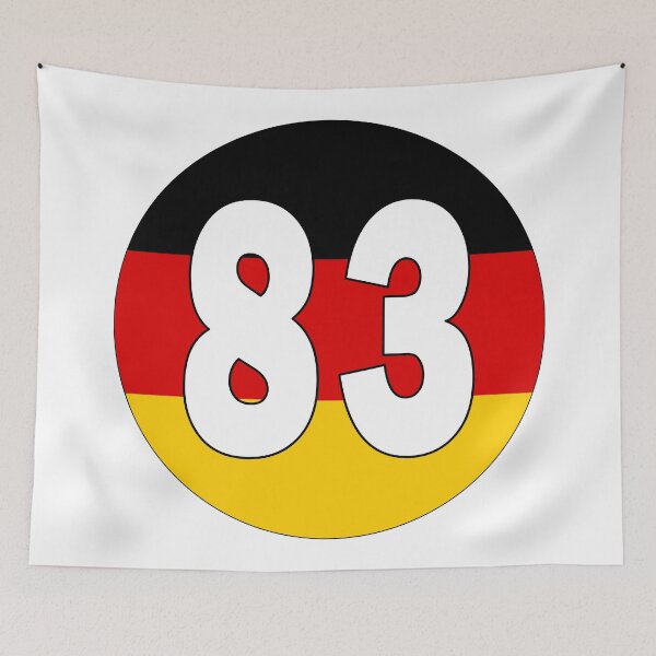 Item preview, Number 83 with Germany flag on the background designed and sold by AllShirts21.