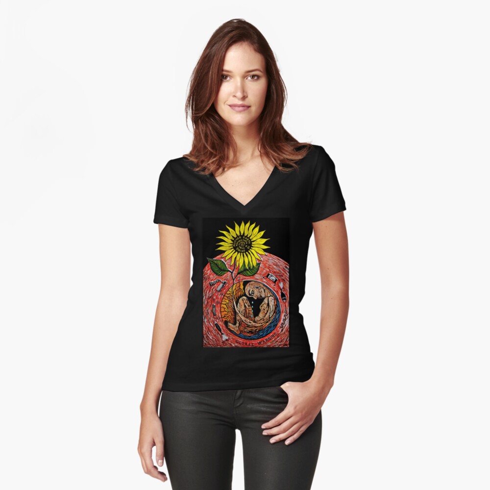 Item preview, Fitted V-Neck T-Shirt designed and sold by leonitalee.