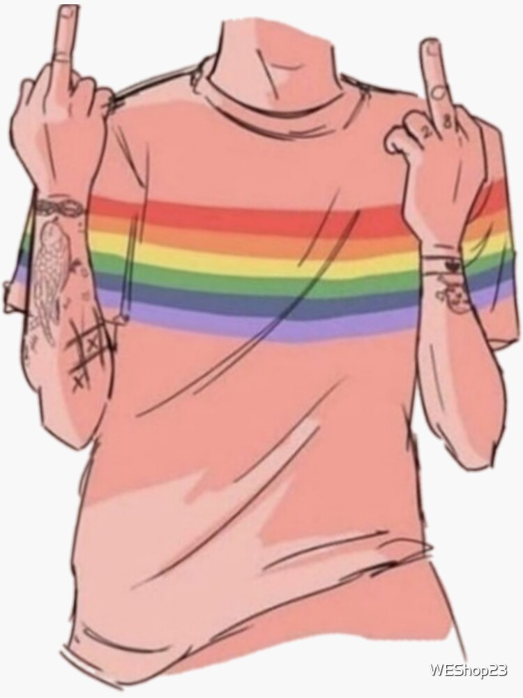 "Aesthetic middle finger" Sticker by Redbubble