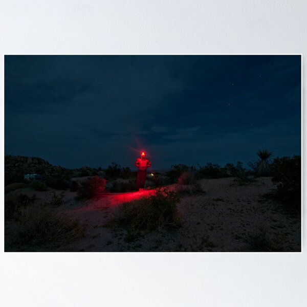 Man with Red Light - Joshua Tree Poster