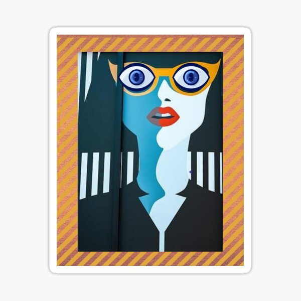 Funnt eyeglass Sticker