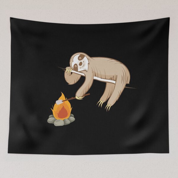 Item preview, Sloth, Campfire, Toasting Marshmallows designed and sold by EstelleStar.