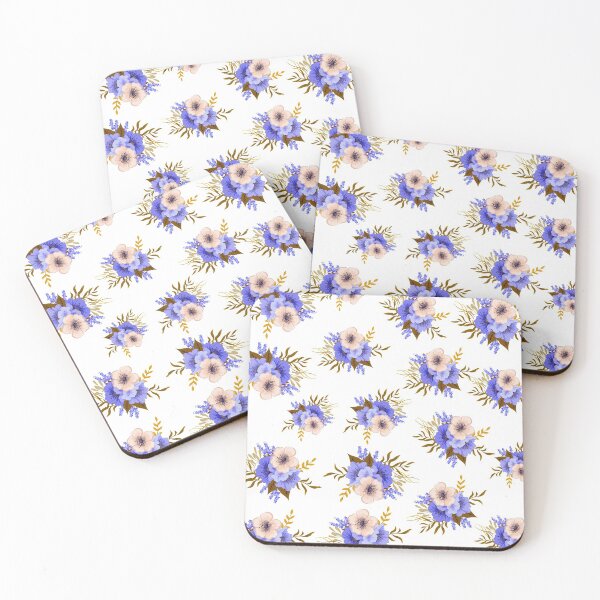 Artikelvorschau, Blaue und rosa Blumen entworfen und verkauft von MoStorish.