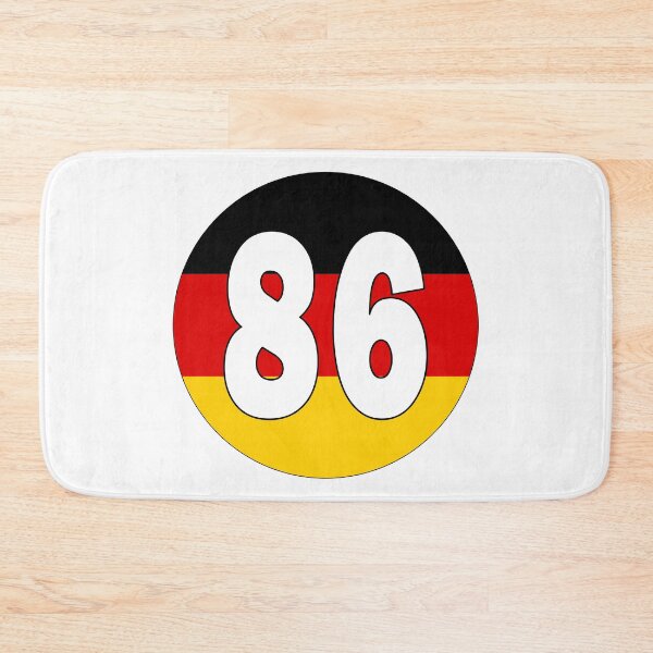 Item preview, Number 86 with Germany flag on the background designed and sold by AllShirts21.