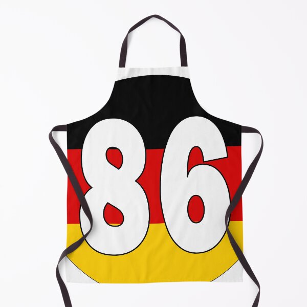 Item preview, Number 86 with Germany flag on the background designed and sold by AllShirts21.