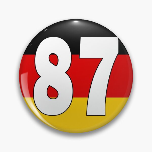 Item preview, Number 87 with Germany flag on the background designed and sold by AllShirts21.