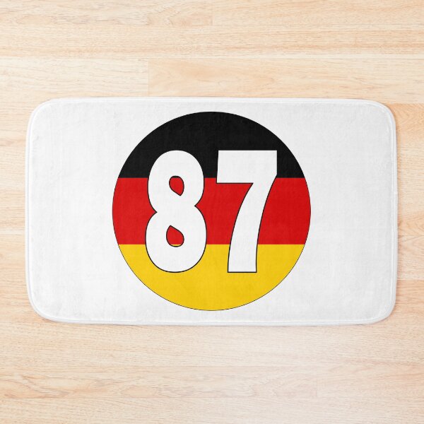 Item preview, Number 87 with Germany flag on the background designed and sold by AllShirts21.