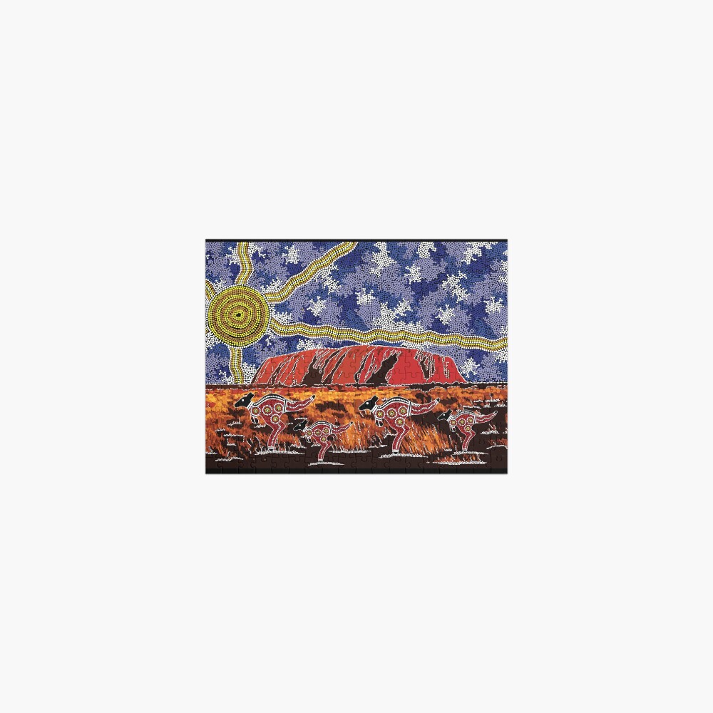 Authentic Aboriginal Art - Uluru Sky Jigsaw Puzzle