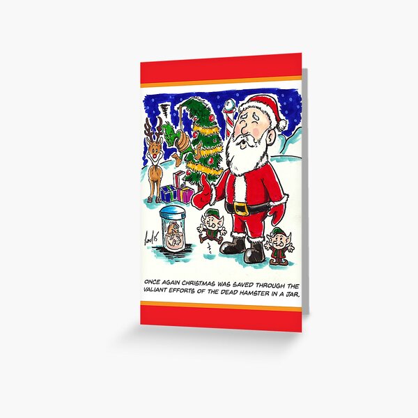 Dead Hamster Christmas Card Greeting Card