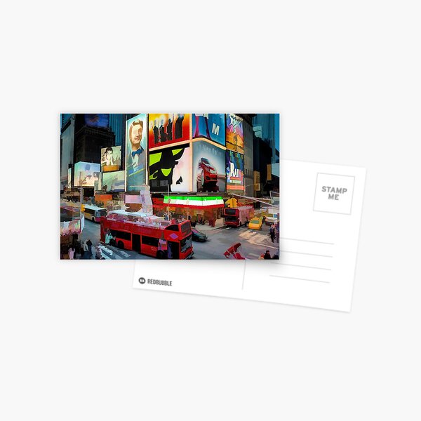 Times Square II (pastel paint style) Postcard