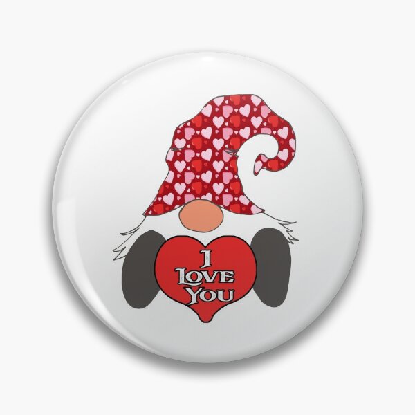 Item preview, Nordic Gnome I Love You Hearts Red  designed and sold by funnytshirtemp.