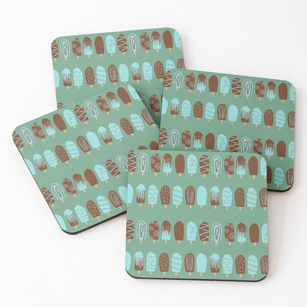 Item preview, Choco mint popsicles in green designed and sold by Lwahniarts.
