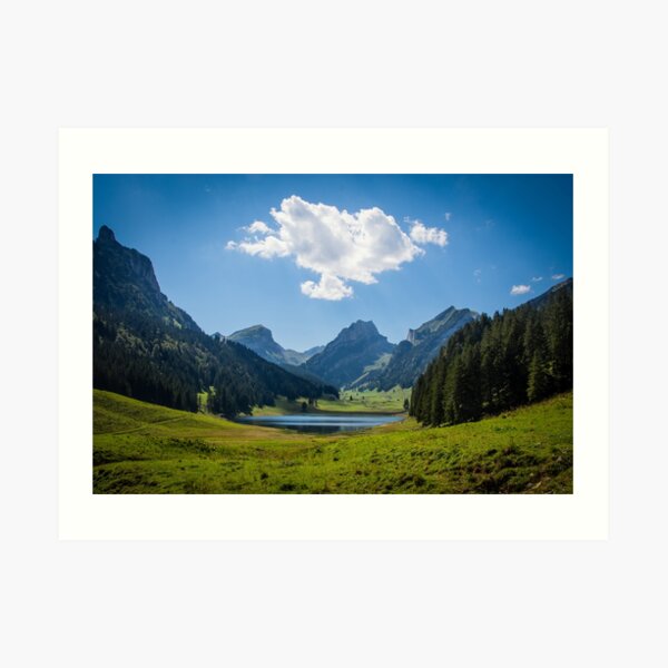 Swiss Alps and the Sämtiser See Art Print