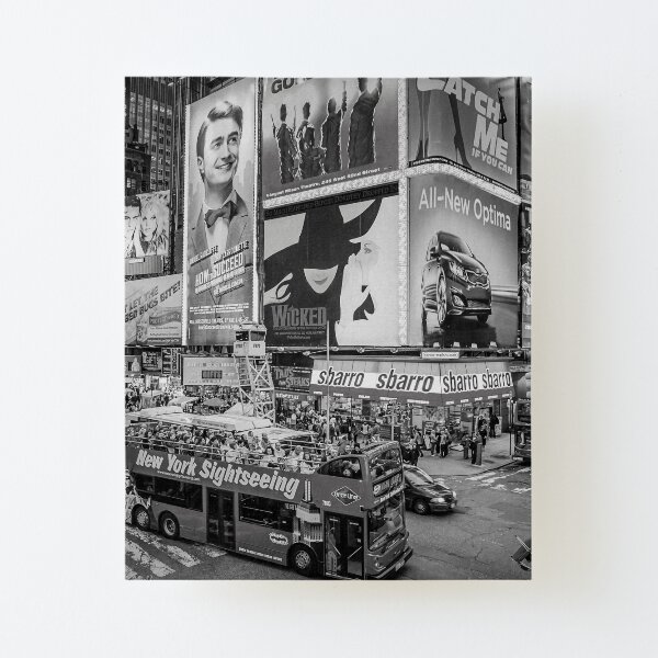 Times Square II (black and white) Canvas Mounted Print