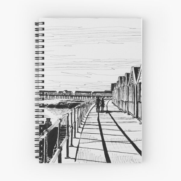 Item preview, Southwold Beach Huts at Sunset Ink Sketch designed and sold by Tom Crittenden.