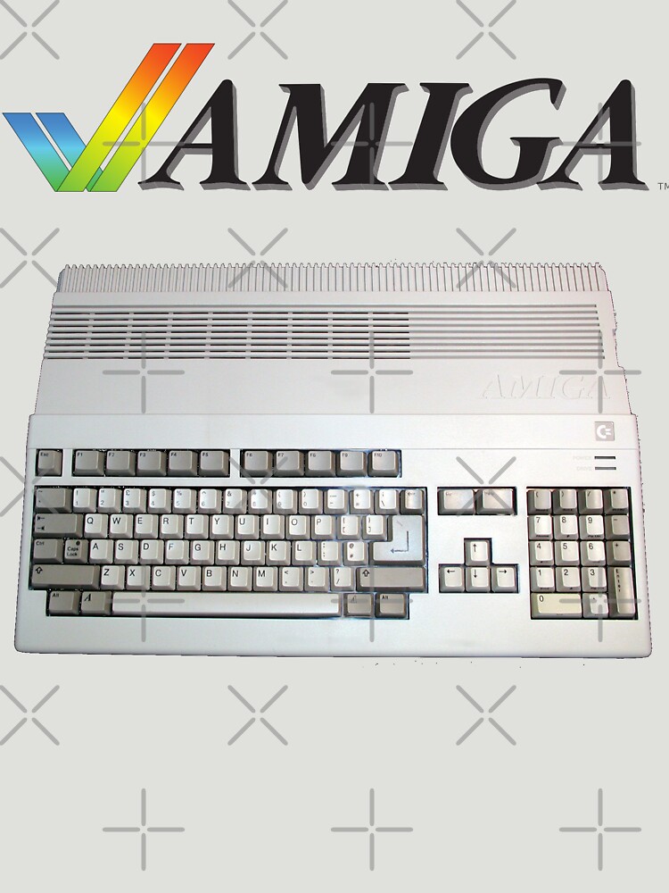 Blasfemus Commodore Amiga T-shirt voor heren, jaren 80, vintage nerd, Zwart, S
