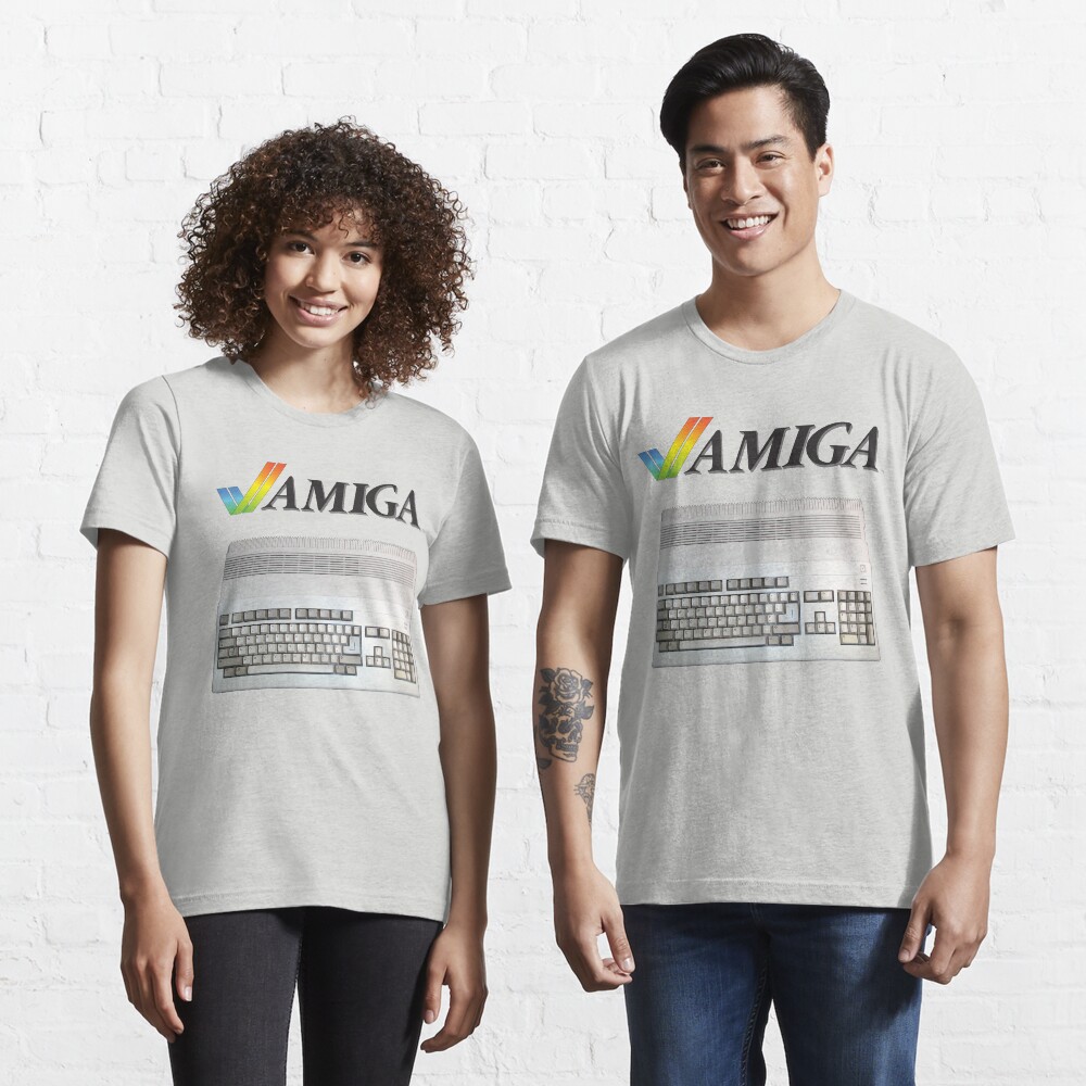Blasfemus Commodore Amiga T-shirt voor heren, jaren 80, vintage nerd, Zwart, L