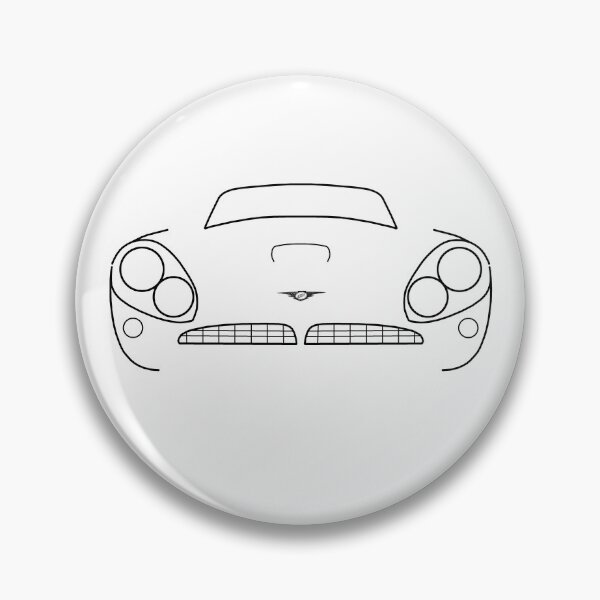 Item preview, Jensen C-V8 1960s classic British GT car black outline graphic designed and sold by soitwouldseem.
