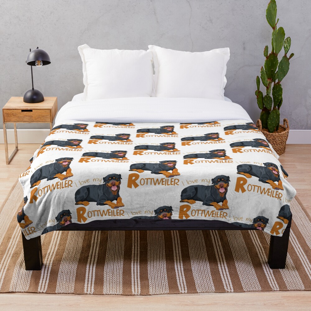rottweiler throw blanket