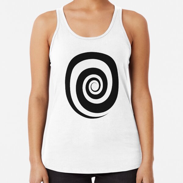 Funky Hypnotic Spiral Swirl Racerback Tank Top