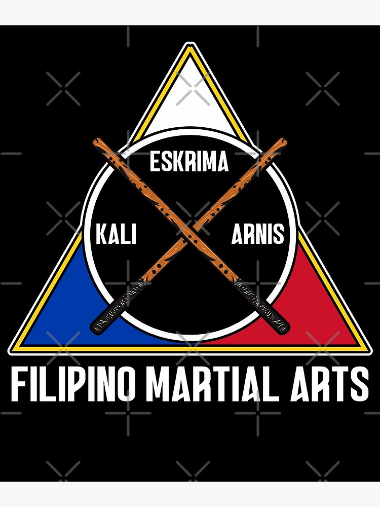 Arnis Kali Eskrima FMA Sparring Escrima Sticks Filipino Flag Art Print By ShopTheStyle Redbubble