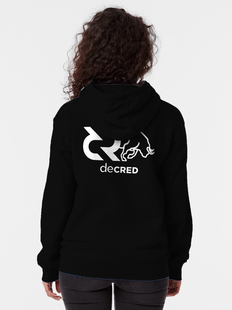 Alternate view of Decred Bull hoodie Zipped Hoodie