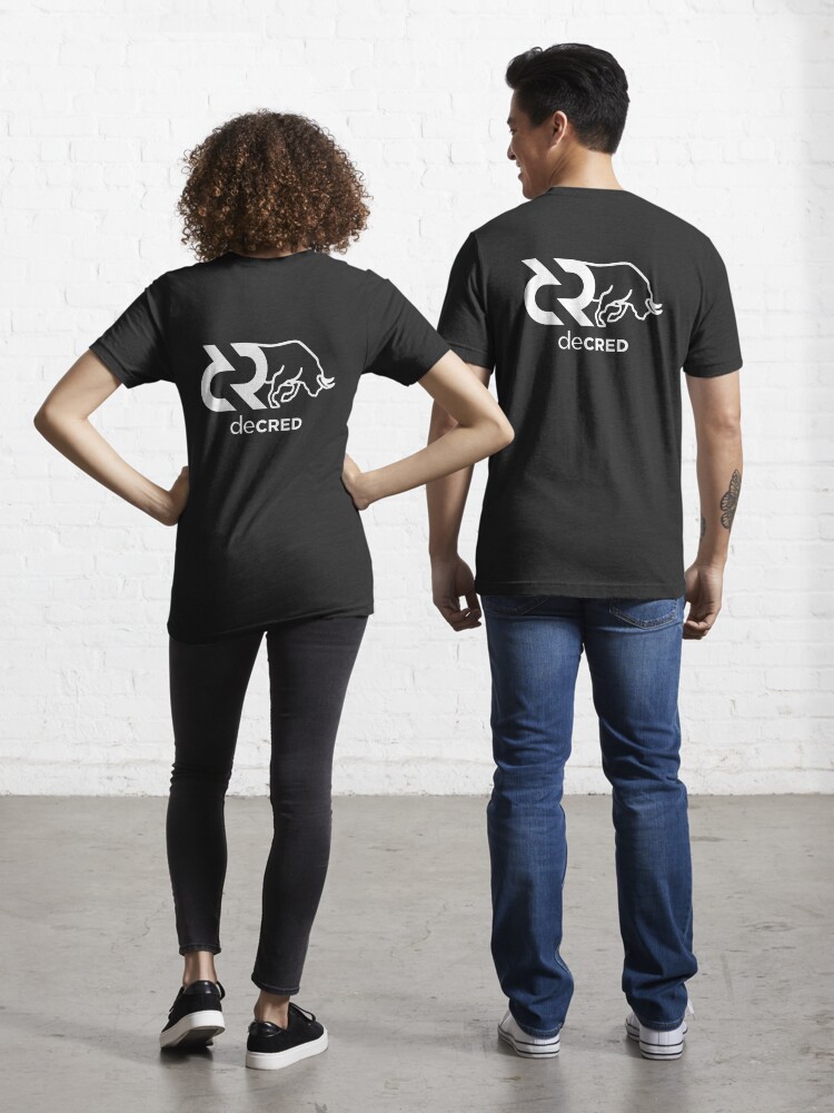 Thumbnail 1 of 7, Essential T-Shirt, Decred Bull hoodie © (Design timestamped by https://timestamp.decred.org/) designed and sold by OfficialCryptos.