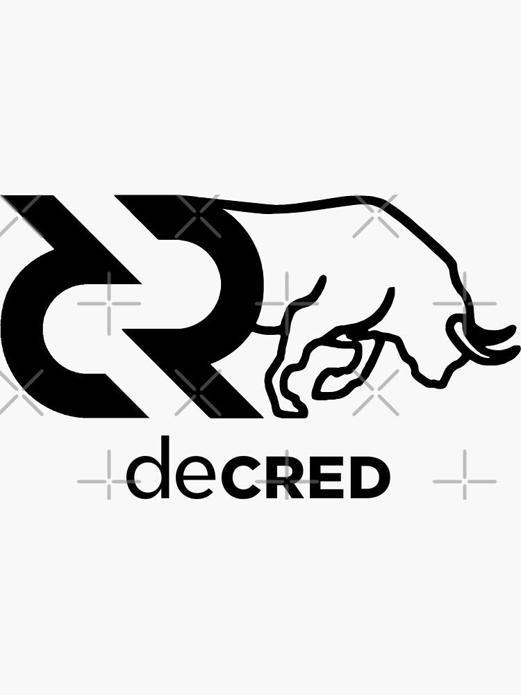 Thumbnail 3 of 3, Sticker, Decred Bull © v2 (Design timestamped by https://timestamp.decred.org/) designed and sold by OfficialCryptos.