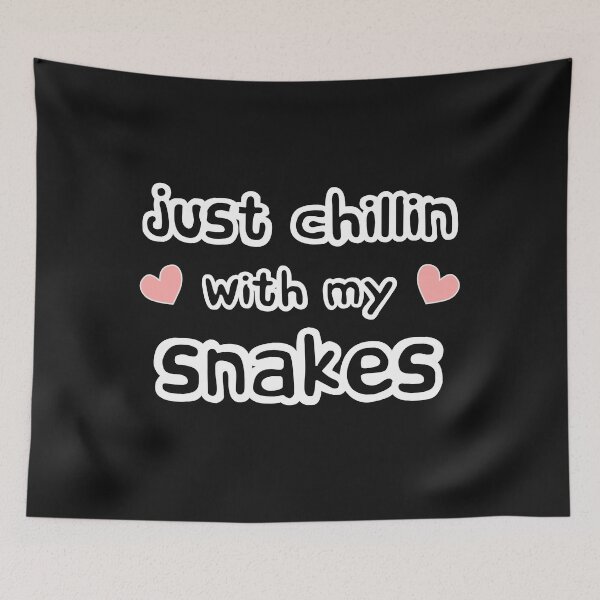 Item preview, just chillin with my snakes - text and love heart designed and sold by LoveLifeRandom.