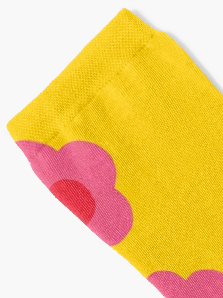 Pink Red and Yellow Flower Power | Socks